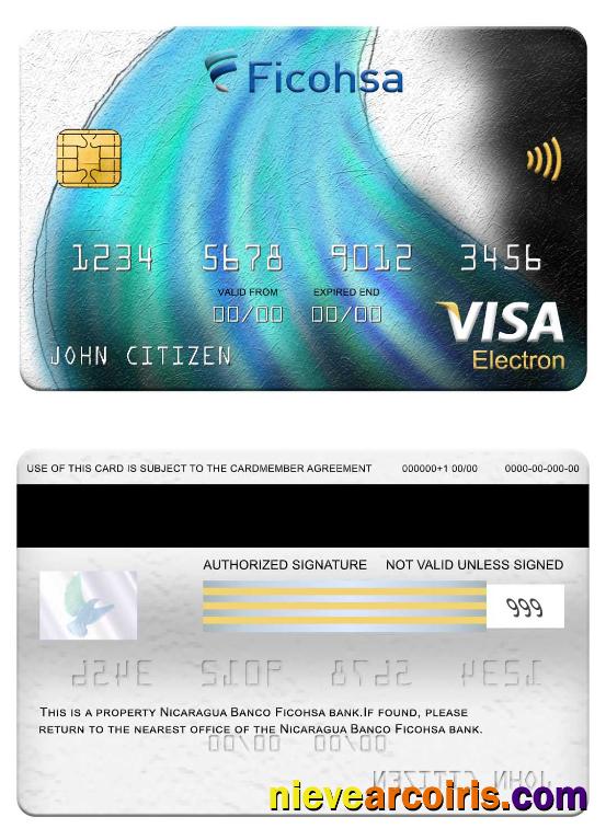 Nicaragua Banco Ficohsa bank visa electron card